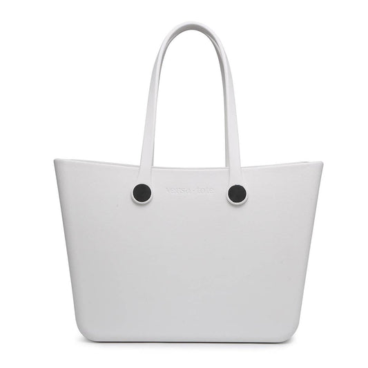White Carrie Versa Tote w/ Interchangeable Straps