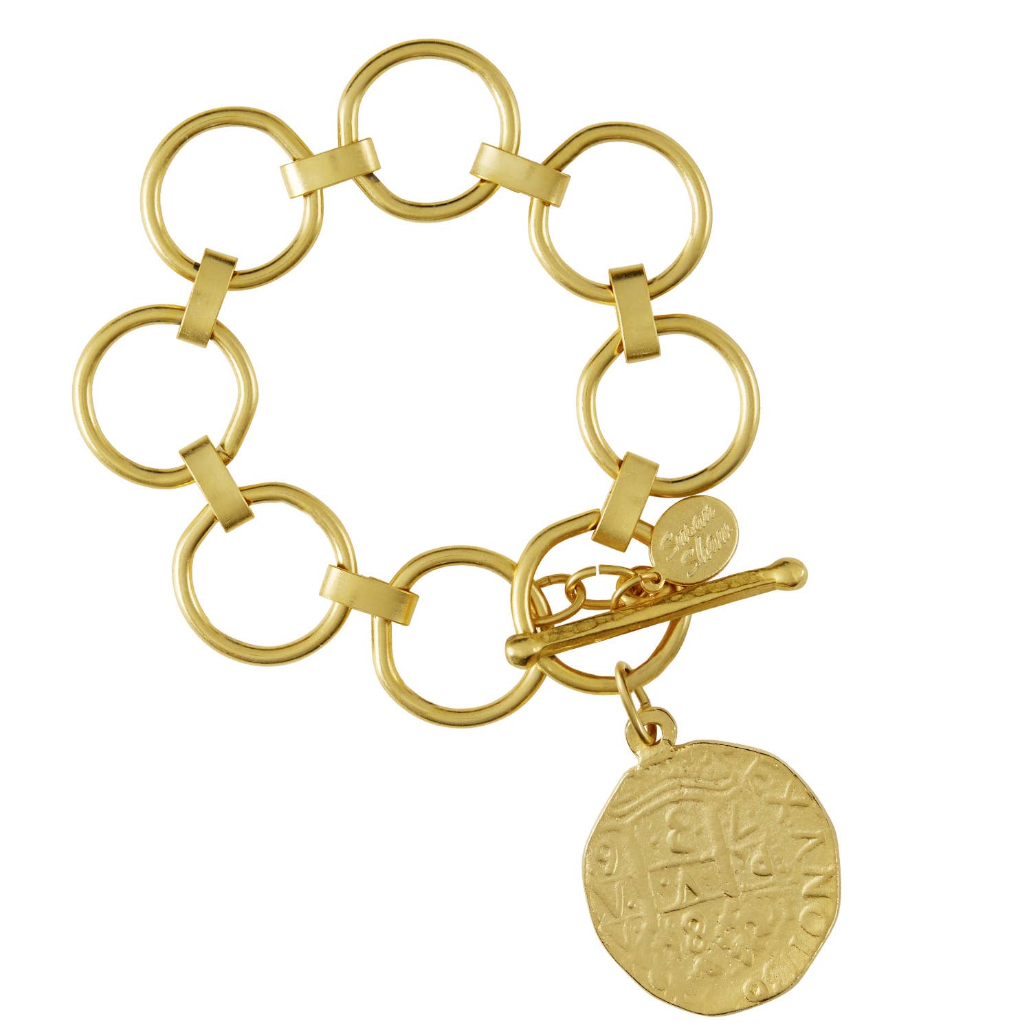 Greek Coin Toggle Bracelet