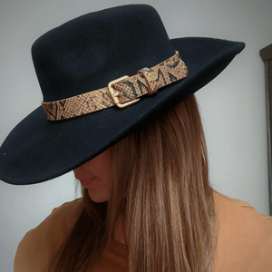 Felt Hat with Snake Print - Shop The Golden Girl