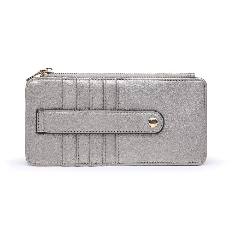Pewter Saige Slim Card Holder Wallet