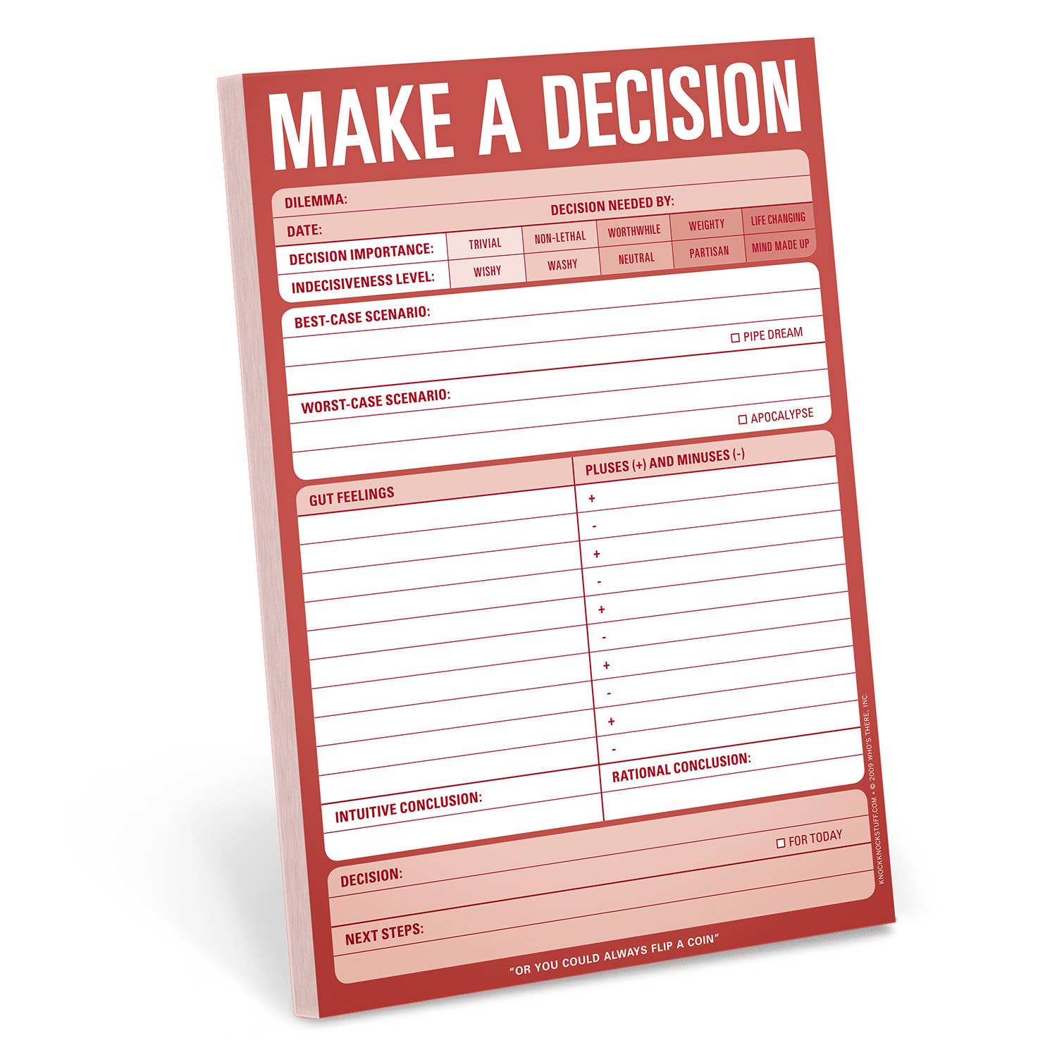 Make a Decision Pad (Red)