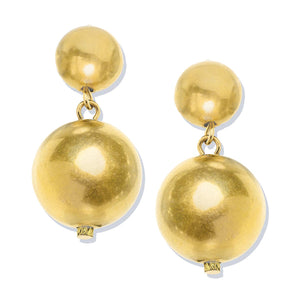 Gold Plated Ball Dangle Earrings