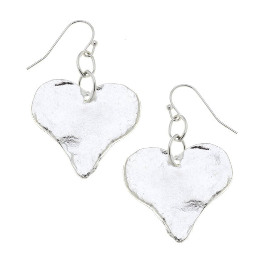 Silver Heart Earrings