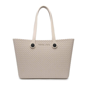Taupe Carrie Textured Versa Tote w/ Interchangeable Straps