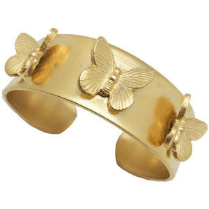 Gold Butterfly Cuff Bracelet