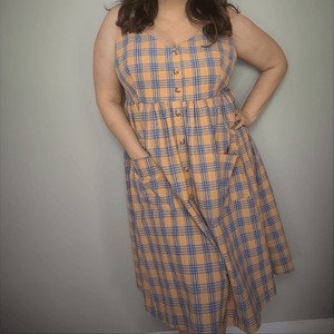 Checkered Pattern Dress - Shop The Golden Girl