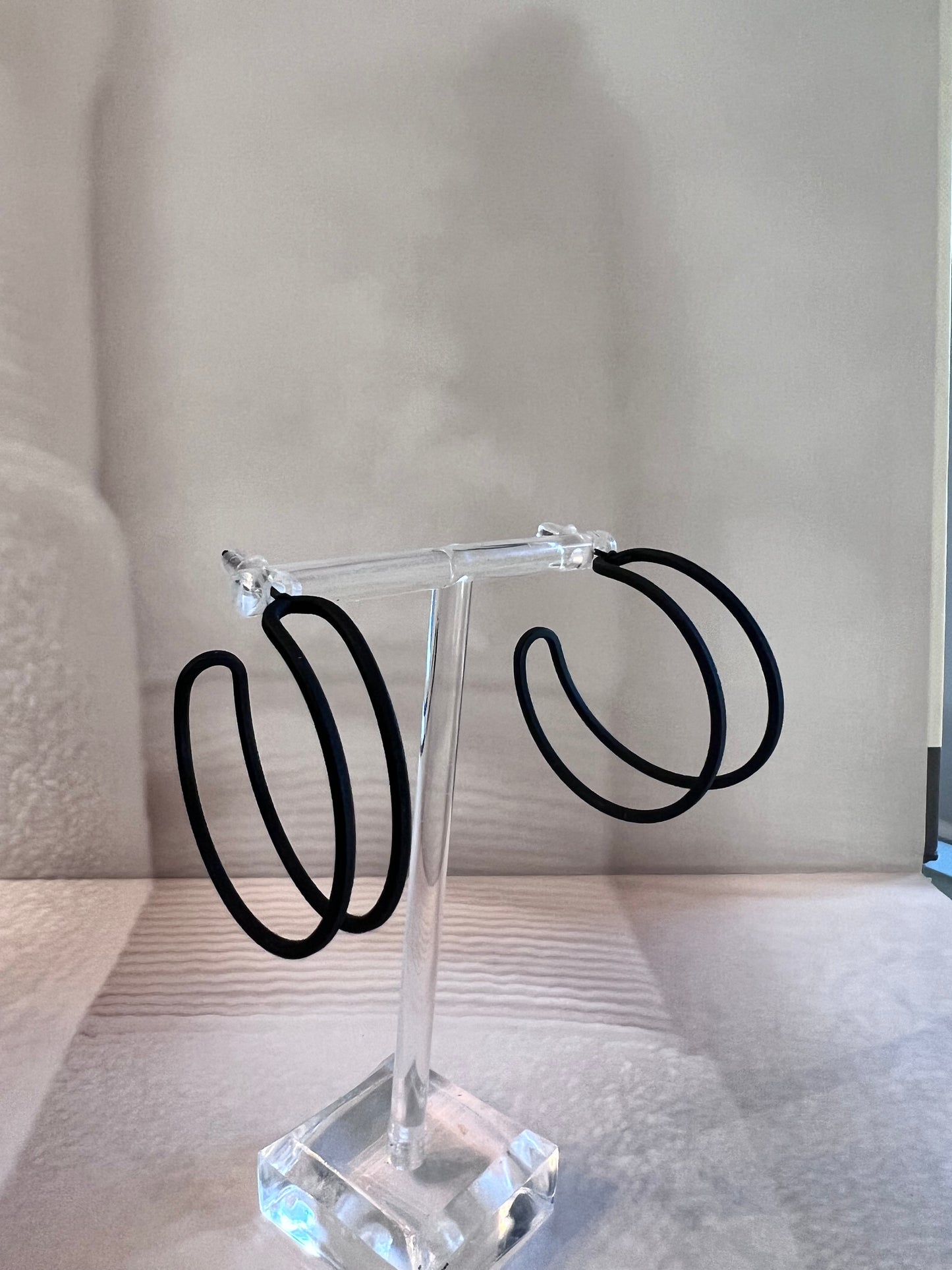 Double Hoops Matte Earrings