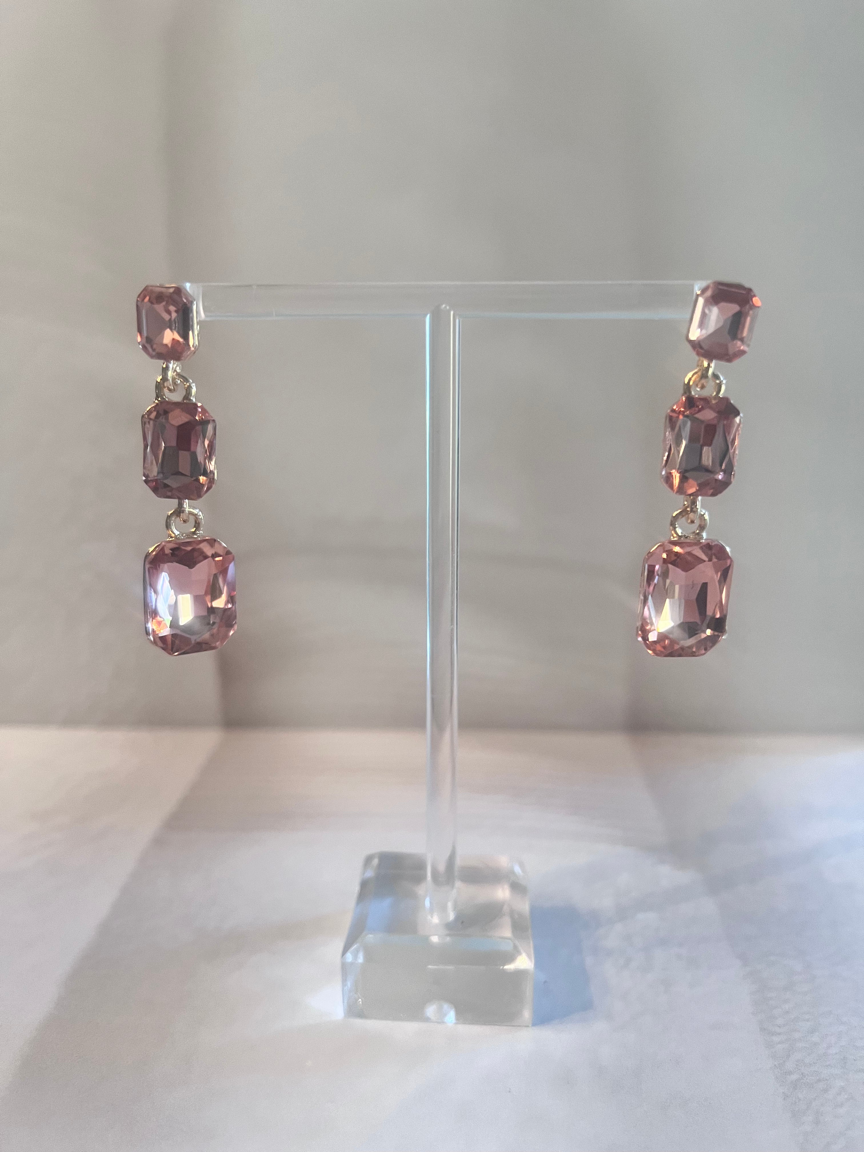 Rosegold Stacked Earrings