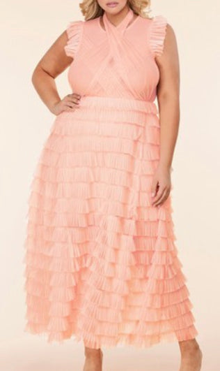 Katia Pink Ruffle Dress