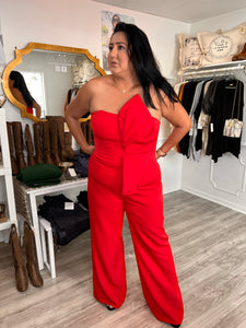 Red Bow Jumpsuit