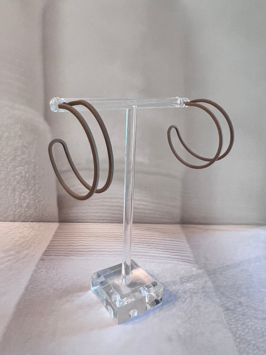 Double Hoops Matte Earrings