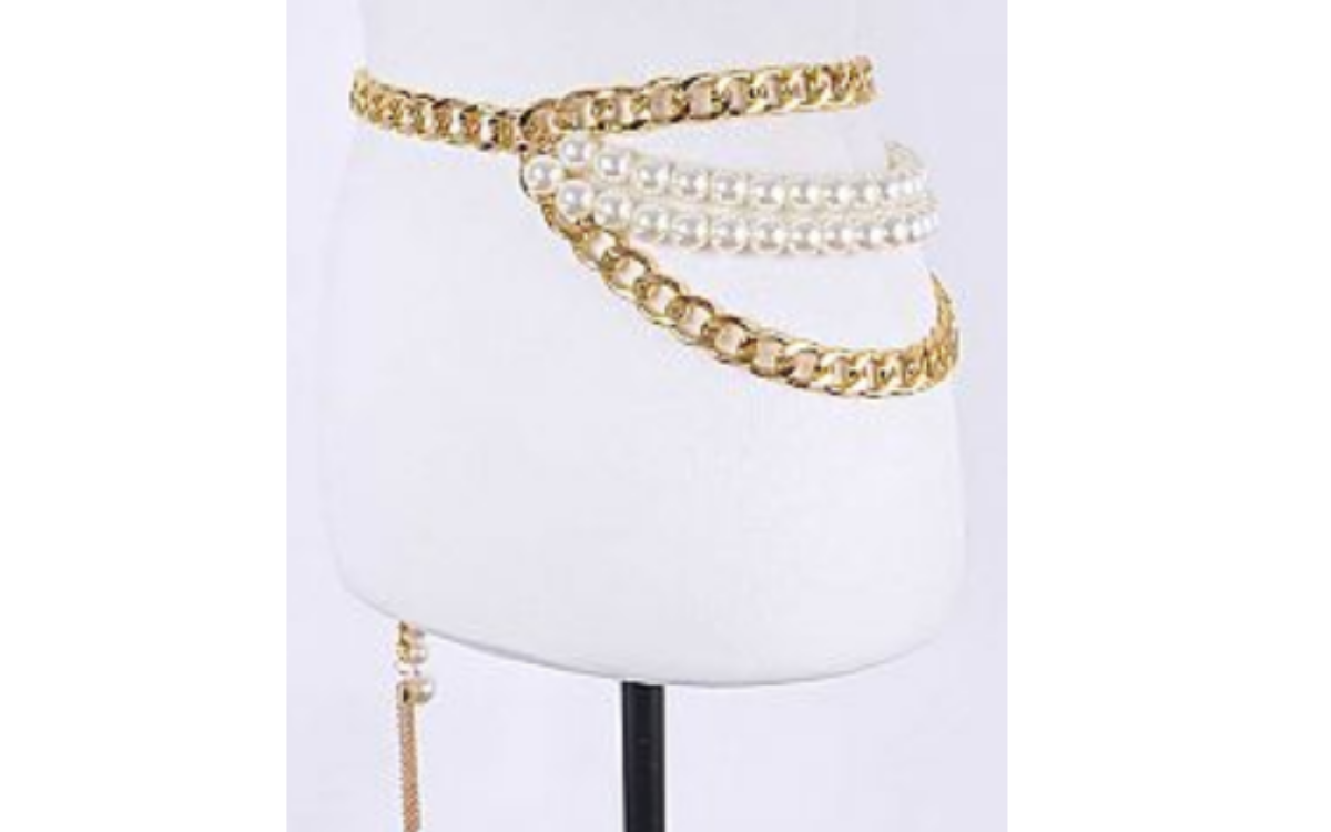 Pearl and Gold Links Belt