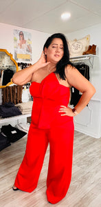 Red Bow Jumpsuit